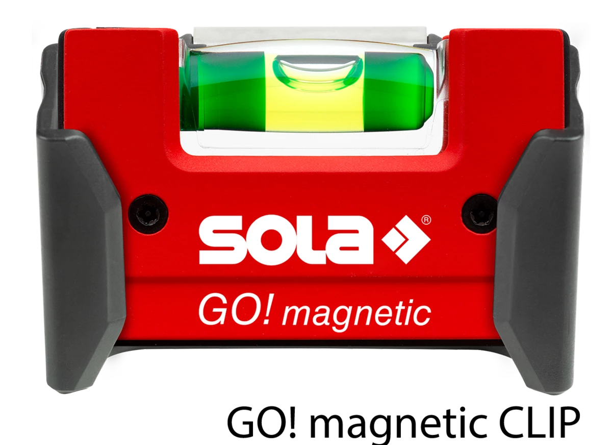 ソラ　コンパクト水平器 ベルトクリップホルダー付き GO! magnetic