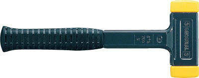 ハルダー　セキューラルハンマー　ポリウレタン（イエロー）　頭径３０ｘ４０ｍｍ　