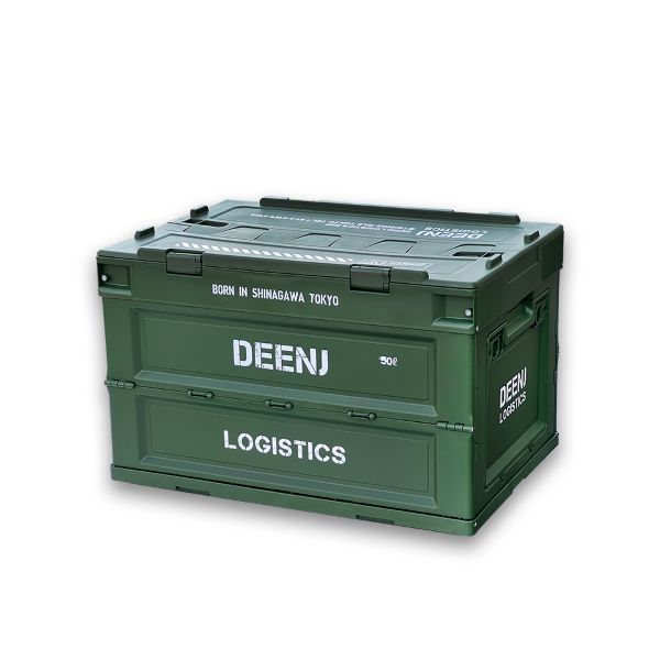 DEEN.J　折り畳みコンテナ　マットアーミーグリーン 50L　