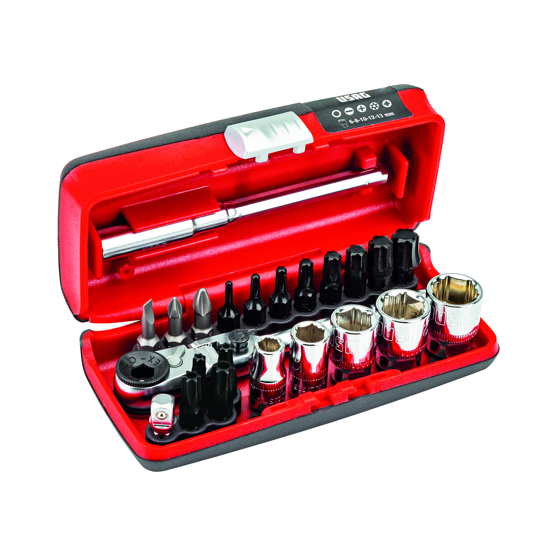 USAG X-Grip 1/4ソケット&ビットラチェットセット 23pc　