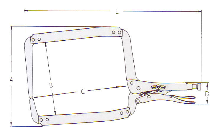 IRWIN　グリッププライヤー　ワイドロッキングＣクランプ　18DR　全長445ｍｍ　T18DR