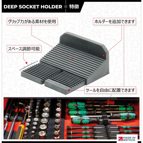 ステルスマウント Drawer Hive ツールキャビネット用ディープソケット