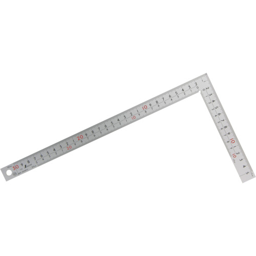 シンワ　曲尺厚手広巾　シルバー３０ｃｍ建築・鉄工用　表裏目盛　８段ｃｍ数