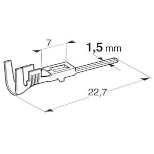 JTC　オス端子適用電線１．５～２．５ｍｍ２　１０個入り　11.05530-10