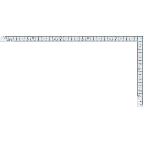シンワ　曲尺＿ホワイト厚手広巾５０ｃｍ表裏同目８段目盛