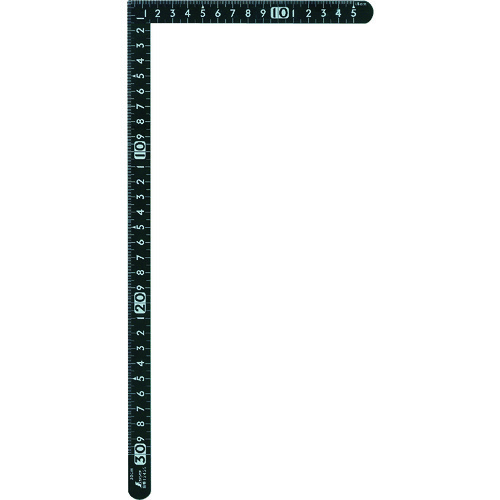 シンワ　曲尺小型　サンデーカーペンター黒色３０ｃｍ×１５ｃｍ　表裏同目