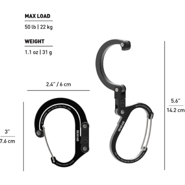 Gear Aid カラビナ型フック　ヒーロークリップ　スモール　210012-___