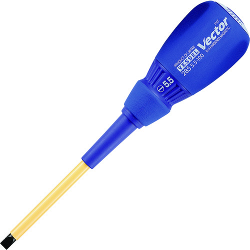 ベッセル　ベクトル電工用ドライバー　２８５（－）５．５ｘ１００　285-5.5-100