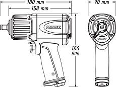 ハゼット 1/2SQ インパクトレンチ 1700Nm 9012ECO 【1月末入荷予定