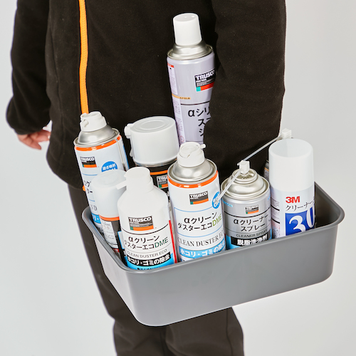 トラスコ　やわらかトートトレー　ダークグレー　KTLPE-DG