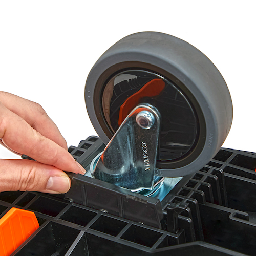 トラスコ 樹脂台車 カルティオ（新型） 780X490 折畳 黒 樹脂