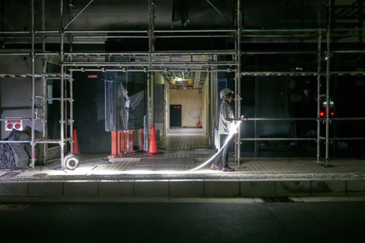 屋外工事で使用するLEDテープライト