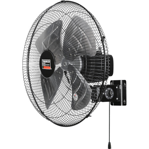 トラスコ　全閉式工場扇　ジェネラルファン　壁掛けタイプ　アルミハネ　ブラック　TFBA-45W-BK