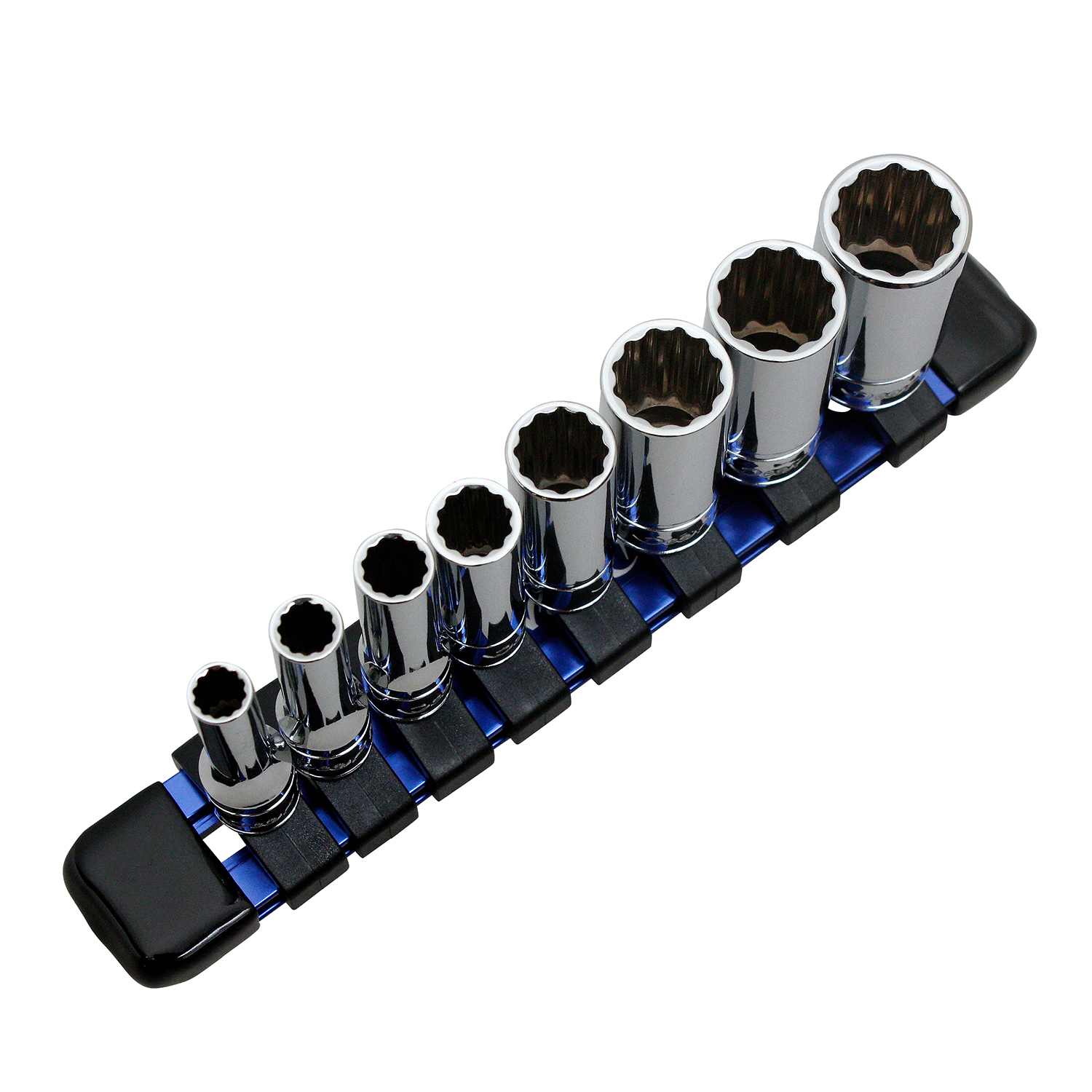 DEEN　1/4SQ12ポイントセミディープソケット8PCセット　DNB2M08W/AH