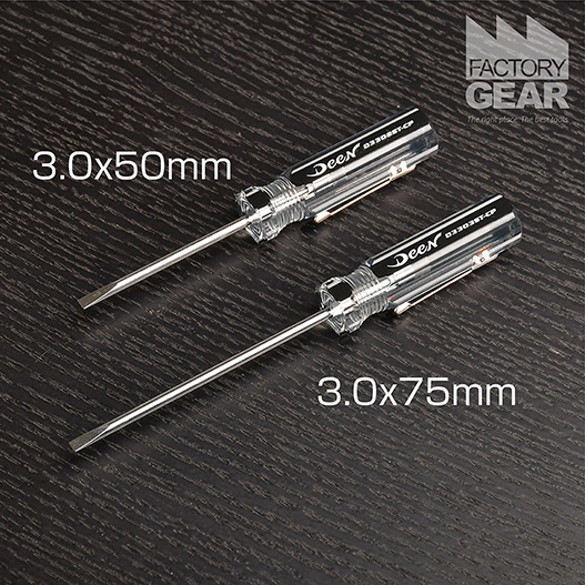DEEN　クリップ付き精密マイナスドライバー-3.0×75mm　D3303ST-CP