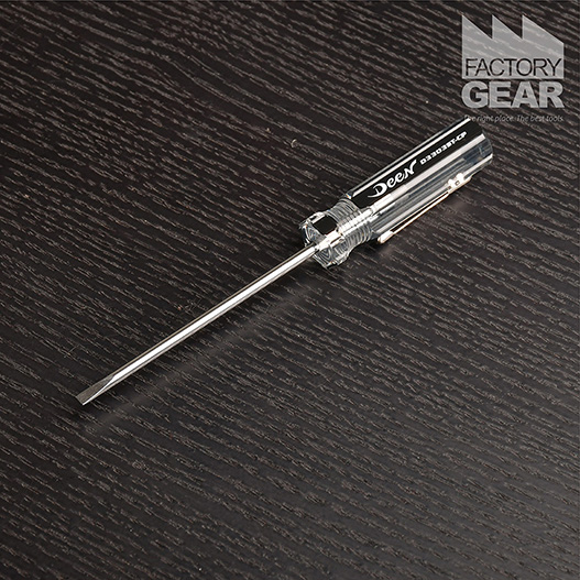 DEEN　クリップ付き精密マイナスドライバー-3.0×75mm　D3303ST-CP