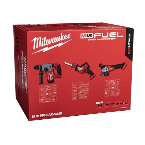 ミルウォーキー M18FPP2A3-502P パワーパック (振動ドリル、インパクトドライバ)【市川行徳店】【店頭取引限定】【未使用】管理番号：ITTZOKAOKSS9 Milwaukee M18 FUEL 2PC コンボキット M18 FPP2A3-502P JP｜高性能