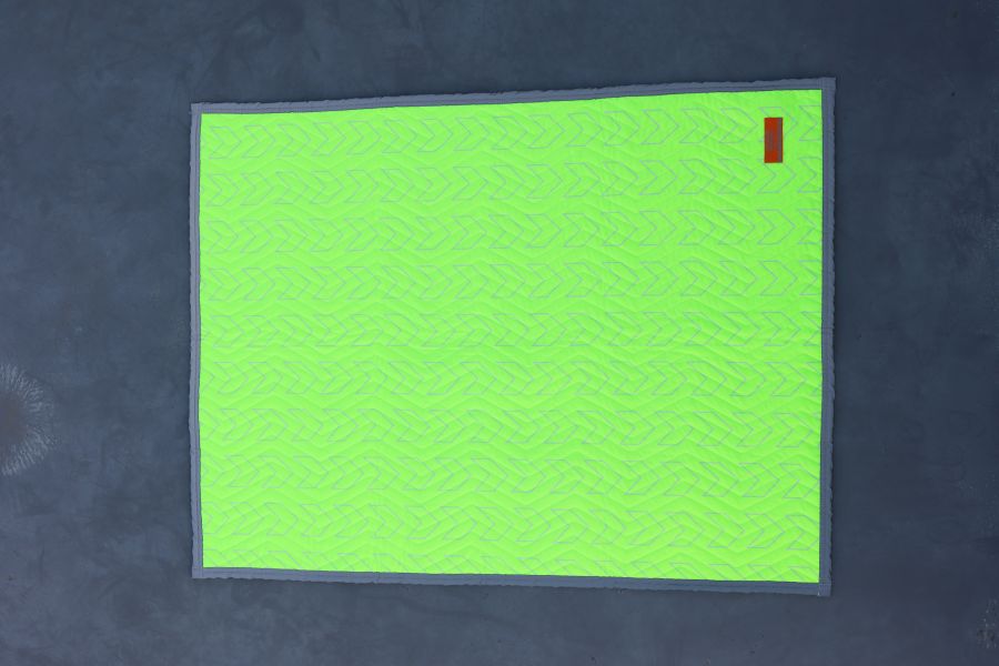 ユニバーサルオーバーオール　プロテクションマット　ノンスリップ　M　ライム　90cm×120cm　UN26539120NS