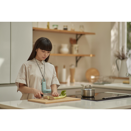 リズム ハンディファン 首掛け・持つ・卓上の3Way USB充電式