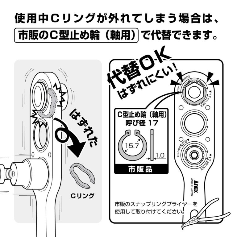 【9月26日発売】アネックス　オフセットアダプター17mmソケットセット　AOA-17S1