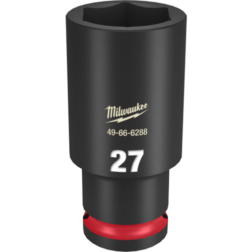 ミルウォーキー　ＳＨＯＣＫＷＡＶＥ　ＩＭＰＡＣＴ　ＤＵＴＹ　ディープインパクトソケット　１／２インチ（１２．７ｍｍ）角　２７ｍｍ　49-66-6288