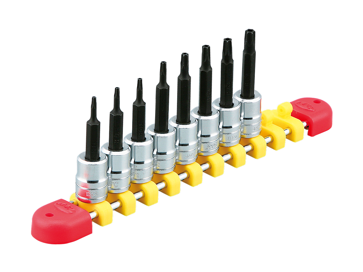 KTC　1/4SQ　Ｔ型いじり止めトルクスビットソケットセット［８コ組］　TBT208TH