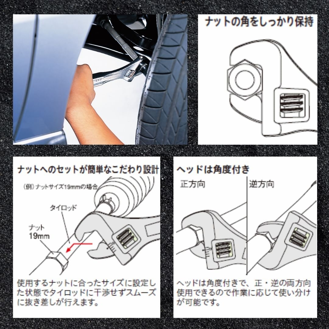 KTC　タイロッドロックナットレンチ　AS701