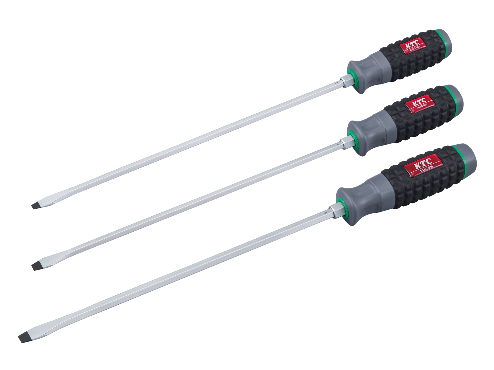 KTC　樹脂柄ドライバロング軸　マイナス貫通タイプ５ｍｍ　D1M2-530