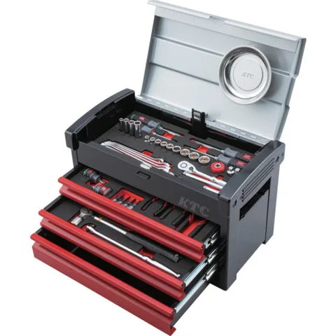KTC 1/2SQ 工具セット（両開きプラハードケースタイプ）［52点