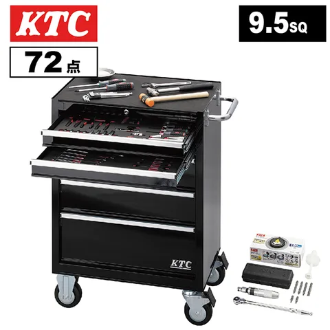 KTC ローラーキャビネット（5段5引出し）ブラック EKW-1005BK 