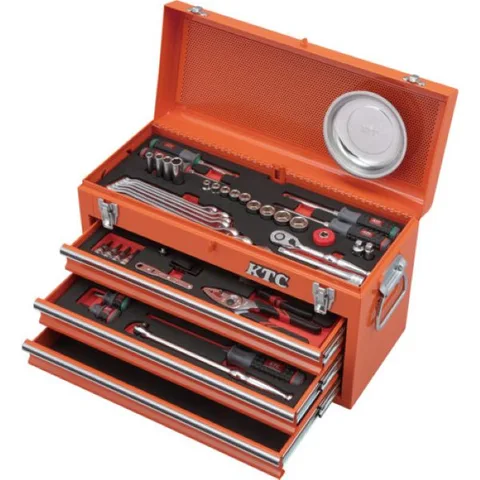 KTC サイクルツールセット16点　CTX316 標準小売価格21,300円 KTC 9.5sq.スタンダードセット【66点】（3段3引出し） SKセール2026