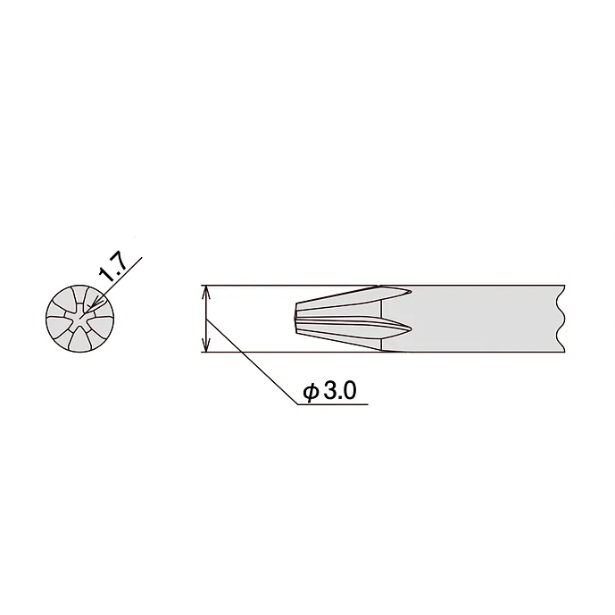 エンジニア　特殊ネジ用ドライバー　１．７ｍｍ　DTP-05