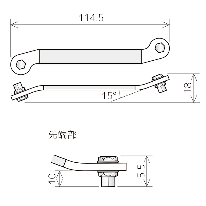 エンジニア　薄型ベントレンチ（ＨＥＸ３．０×４．０ｍｍ）　DHX-02