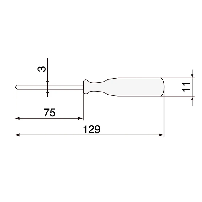 エンジニア　スタンダードドライバー　－２．６×０．３５　１２９ｍｍ　DS-13