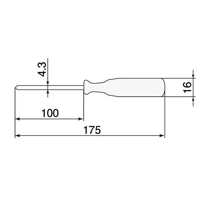 エンジニア　スタンダードドライバー　－４．０×０．５　１７５ｍｍ　DS-34