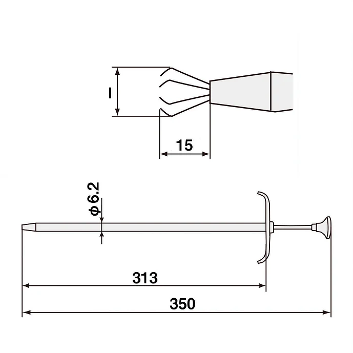 エンジニア　ピックアップツール　３５０ｍｍ　TP-34