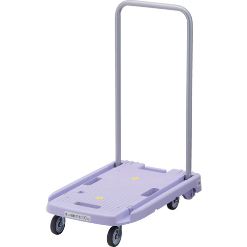 トラスコ　樹脂台車　こまわり君　省音Ｇ車輪　６００Ｘ３９０　パープル　MP-6039N2-PU