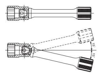 コーケン　3/8SQ オフセットエクステンションバー　3763-250