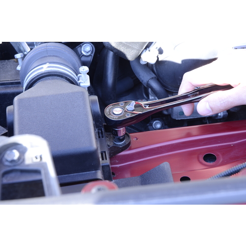 アサヒ　ライツールラチェットハンドル３／８　イオンプレーティング　メタルブラック　LVR3180K