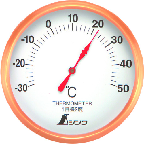 シンワ　温度計　Ｓ－１　丸型　１０ｃｍホワイト