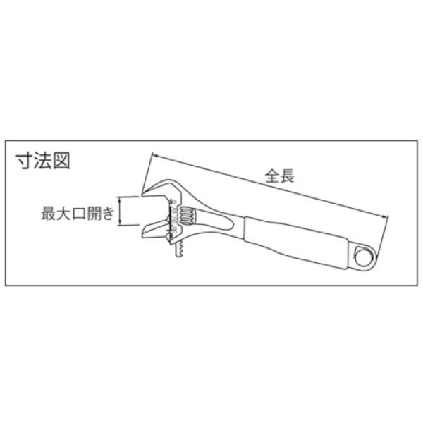 バーコ　パイプレンチ兼用モンキーレンチ　２００ｍｍ　9071P