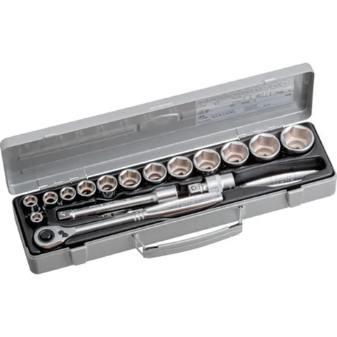 未使用TONE 1560M ソケットレンチセット 差込角9.5mm 17点セット 6角 12角 トネ Amazon.co.jp: トネ(TONE) ソケットレンチセット 差込角9.5mm(3/8