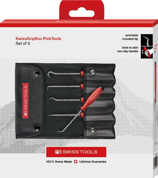 ピービー　ＰＢスイスツールズ　　ピックツール５本組ロールケース付（ＢＯＸ）　38685.CBB