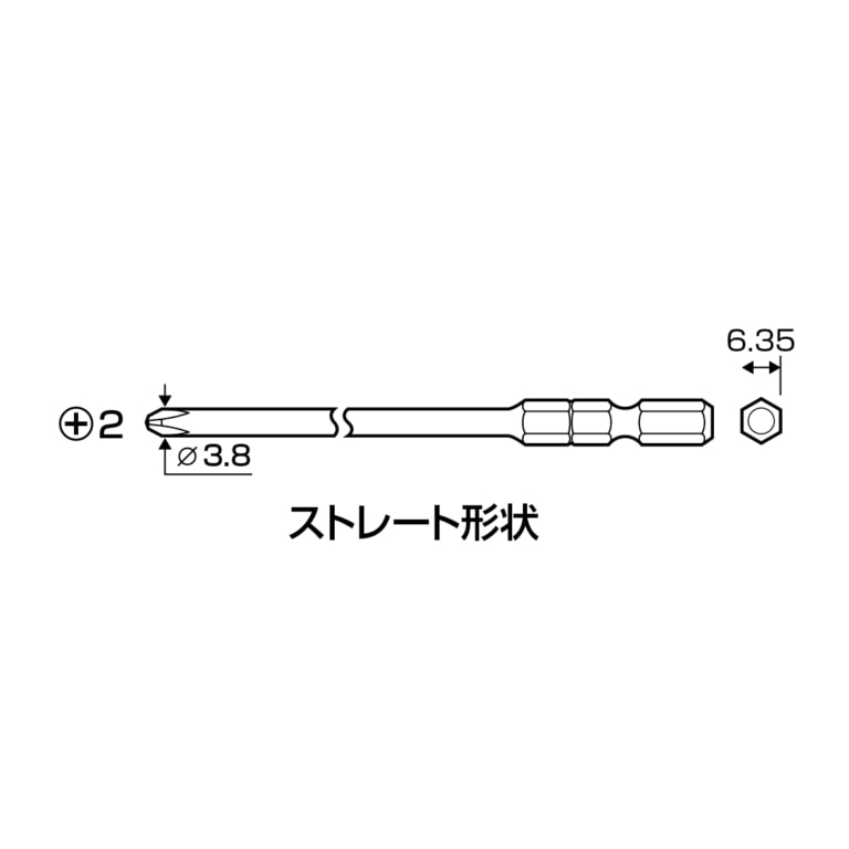 アネックス　サイコウ（細硬）ビット　2本組　＋2　ASKM-2___