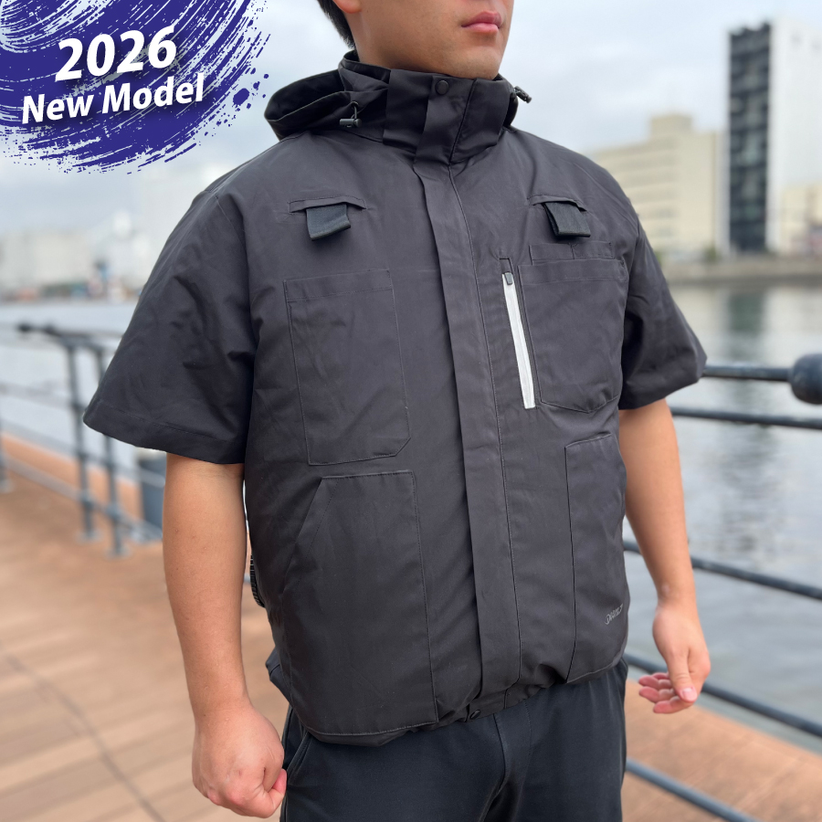 【2026】DEEN.J 　充電式 35VエアクールSスリーブセット BK 　(半袖）DNJAC35V18X7SHSBK_