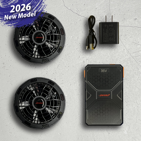 DEEN.J 　【2026年モデル用】充電式 35Vエアクール用バッテリー・ファンセット　DNJAC35V_