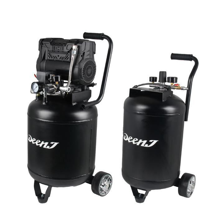 DEEN.J　縦型サイレントエアコンプレッサー39L＆エアサブタンク30Lセット
