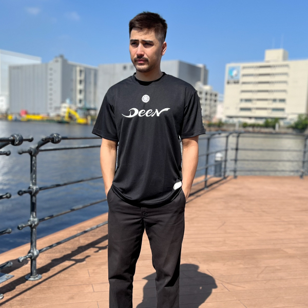 DEEN Tシャツ S/S 家紋刀鍛冶 ドライ　DNTS18_BK_
