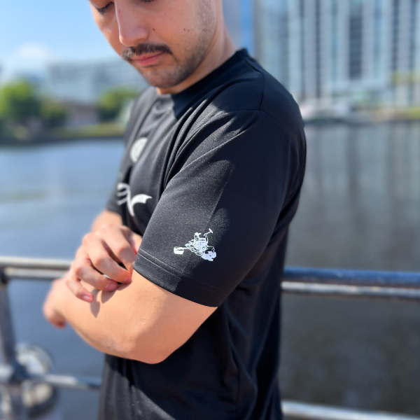 DEEN Tシャツ S/S 家紋刀鍛冶 ドライ　DNTS18_BK_