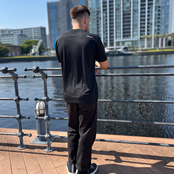 DEEN Tシャツ S/S 家紋刀鍛冶 ドライ　DNTS18_BK_